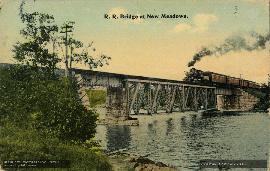 Postcard: Railroad Bridge at New Meadows